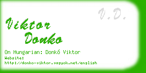 viktor donko business card